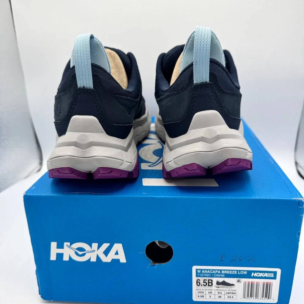 NWT Hoka Anacapa Breeze Low Women’s Hiking Shoes in Outer Space / Harbor Mist - Picture 13 of 16